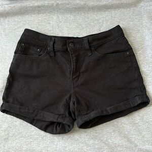 Levi Black Mid Length Shorts- Size 29
